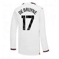 Koszulka piłkarska Manchester City Kevin De Bruyne #17 Strój wyjazdowy 2023-24 tanio Długi Rękaw